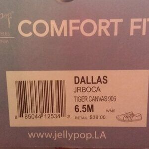 Women's Jellypop Tiger canvas sneaker NEW with Box  6.5